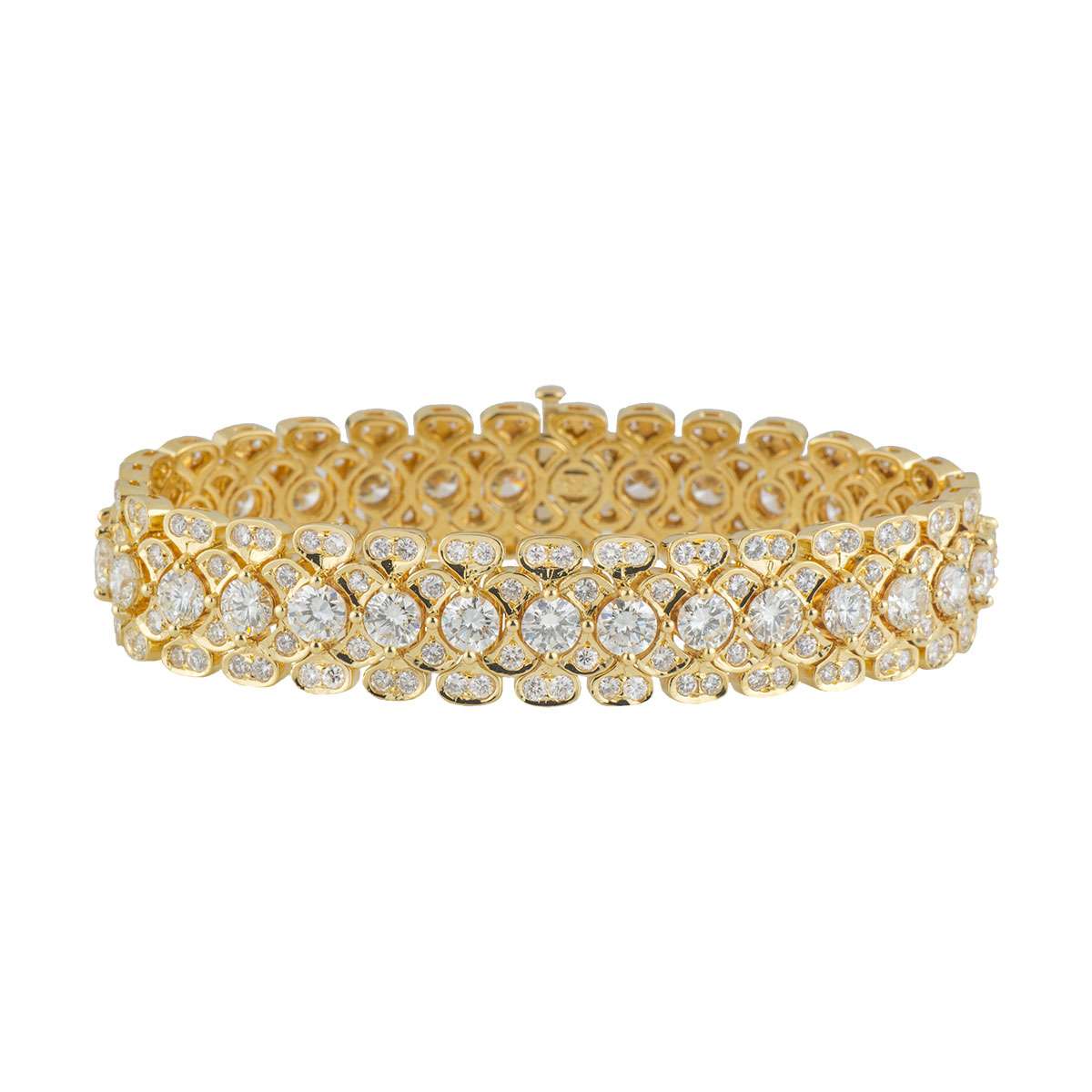 Yellow Gold Diamond Bracelet 14.89ct G+/VS+ | Rich Diamonds